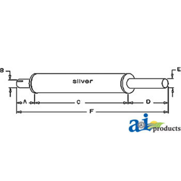 A & I Products Muffler 4.1" x3.8" x34.9" A-505545M92